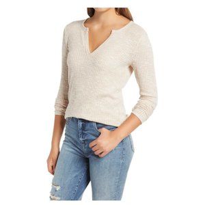 SOCIALITE - Long Sleeve Thermal Henley Top